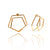 3D Pentagon Earrings - Gold-Earrings-Yoko Takirai-Pistachios
