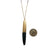 Black and Gold Pendant Necklace-Necklaces-Shaesby Scott-Pistachios