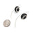 Black and Silver Double Circle Earrings-Earrings-Mariusz Fatyga-Pistachios