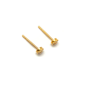 CZ Gold Studs-Earrings-Bernd Wolf-Pistachios