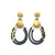 Gold and Hematite Beaded Drops-Earrings-Bernd Wolf-Pistachios