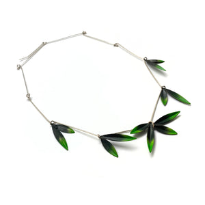 Green Ombre Leaf Necklace-Necklaces-Marcin Tyminski-Pistachios