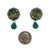 Green Onyx Octagon Earrings-Earrings-So Young Park-Pistachios