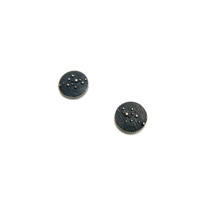Textured Black Stud Earrings-Earrings-Shaesby Scott-Pistachios