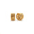 Wide Squared Textured Gold Huggies-Earrings-Erich Durrer-Pistachios