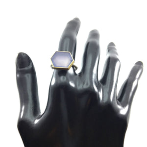 Chalcedony Ring - Large-Rings-Heather Guidero-Pistachios