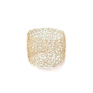 Gold Woven Cuff-Bracelets-Kathryn Stanko-Pistachios