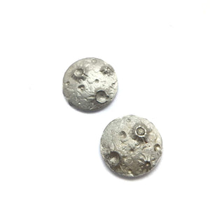 Silver Full Moon Studs-Earrings-Luana Coonen-Pistachios