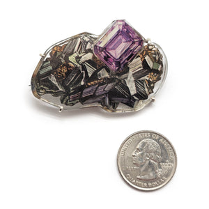 Illustrated Amethyst Brooch-Pins-Joanna Manousis-Pistachios