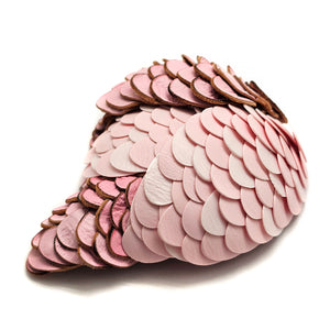 Pink Lady V Brooch - Pistachios