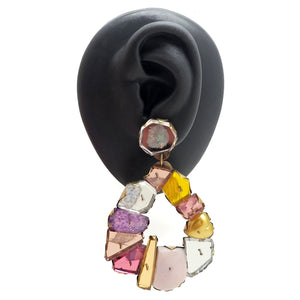 Multicolor Wreath Earrings-Earrings-Nikki Couppee-Pistachios