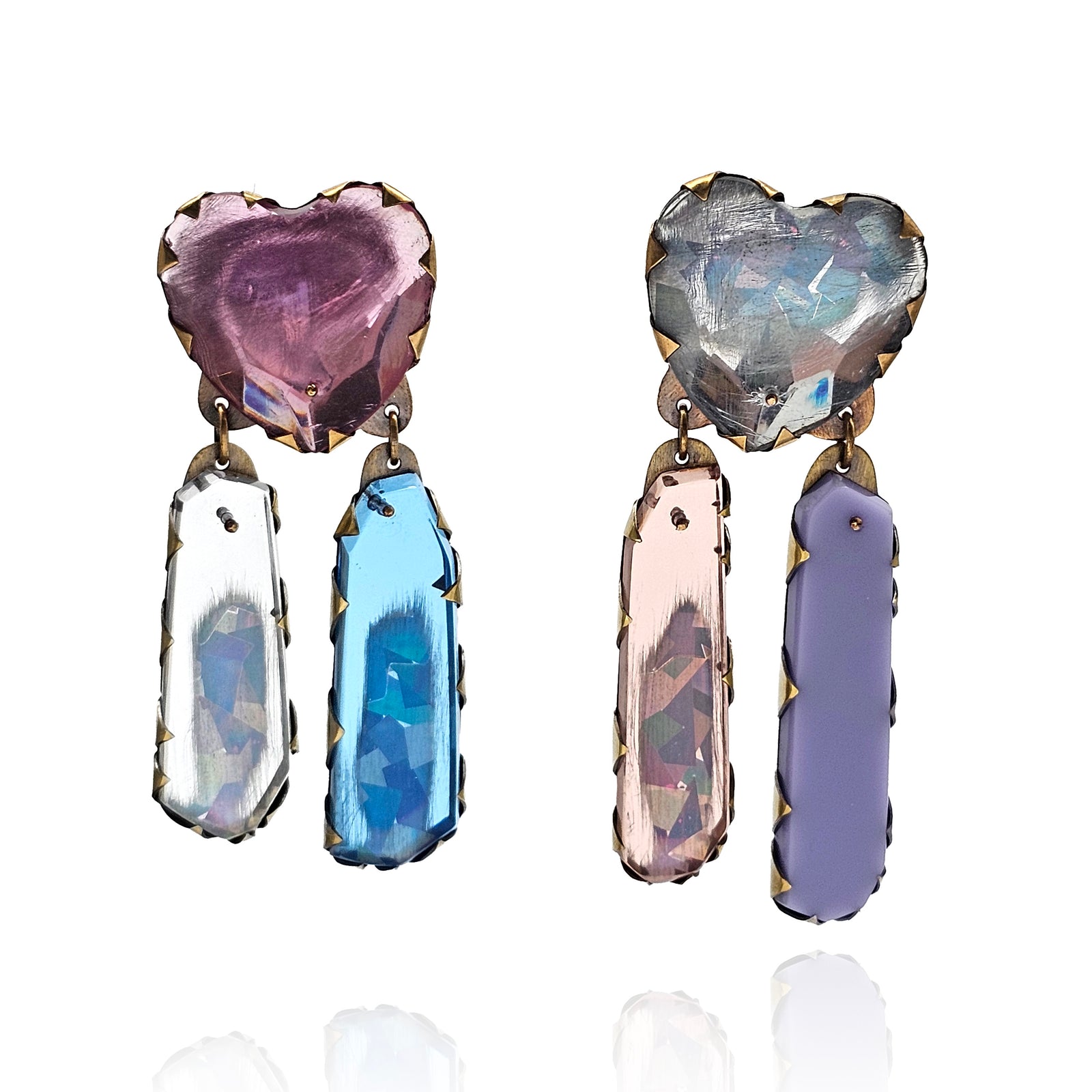 Heart Drop Earrings-Earrings-Nikki Couppee-Pistachios