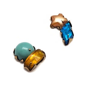 Asymmetric Star Studs-Earrings-Nikki Couppee-Pistachios