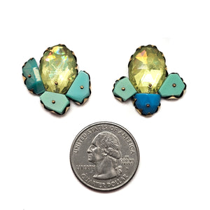 Canary and Turquoise Studs-Earrings-Nikki Couppee-Pistachios