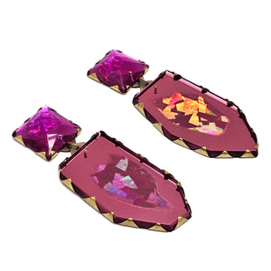 Pink Acrylic Earrings-Earrings-Nikki Couppee-Pistachios
