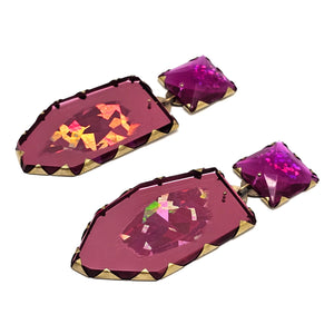 Pink Acrylic Earrings-Earrings-Nikki Couppee-Pistachios