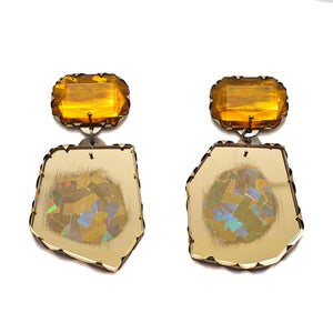 Amber Acrylic Earrings-Earrings-Nikki Couppee-Pistachios