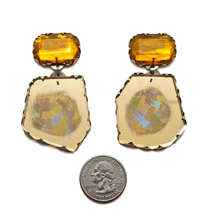 Amber Acrylic Earrings-Earrings-Nikki Couppee-Pistachios