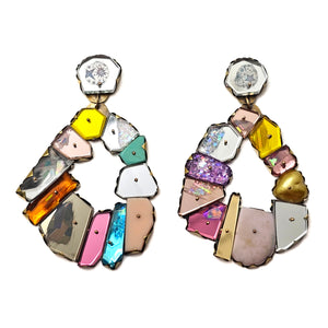 Multicolor Wreath Earrings-Earrings-Nikki Couppee-Pistachios