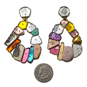 Multicolor Wreath Earrings-Earrings-Nikki Couppee-Pistachios