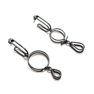 Mismatch Link Hoops-Earrings-Emily Rogstad-Pistachios