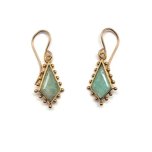 Kite Amazonite Dangle Earrings-Earrings-Julia Cabral-Pistachios