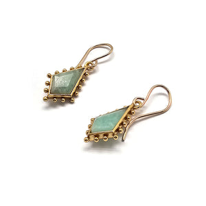Kite Amazonite Dangle Earrings-Earrings-Julia Cabral-Pistachios