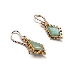 Kite Amazonite Dangle Earrings-Earrings-Julia Cabral-Pistachios