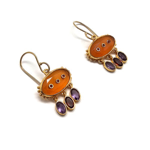 Multi-Color Oval Droplet Earrings
