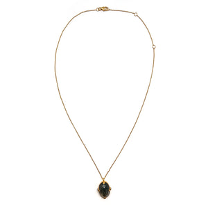 Faceted Moss Agate Pendant-Necklaces-Julia Cabral-Pistachios