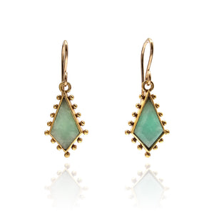 Kite Amazonite Dangle Earrings-Earrings-Julia Cabral-Pistachios