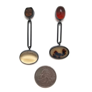 Sepia Mix-Stone Earrings-Earrings-Emily Rogstad-Pistachios