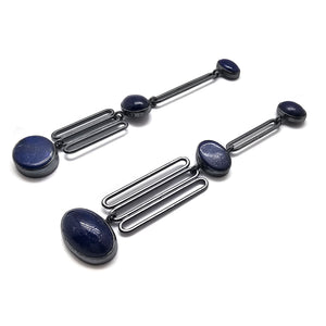 Lapis Column Earrings-Earrings-Emily Rogstad-Pistachios