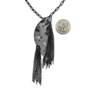 Grey Druzy Convertible Necklace - Pistachios