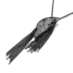 Grey Druzy Convertible Necklace - Pistachios