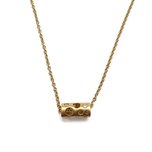 Extra Mini Gold Tube Necklace
