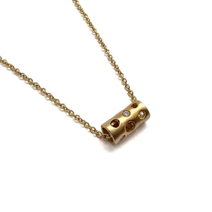 Extra Mini Gold Tube Necklace