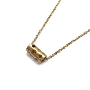 Extra Mini Gold Tube Necklace