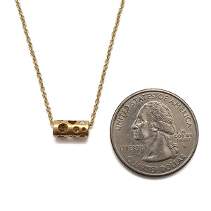 Extra Mini Gold Tube Necklace
