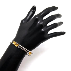 Silver Petal Cuff - Diamond