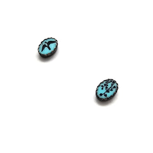 Dainty Turquoise Studs - Pistachios