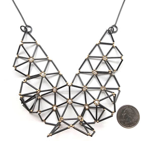 Triangle Cluster Necklace-Necklaces-Emilie Pritchard-Pistachios