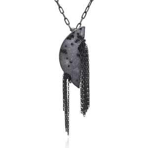 Grey Druzy Convertible Necklace - Pistachios