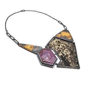 Rosecut Ruby Statement Necklace - Pistachios