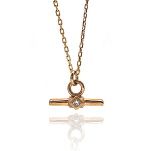 Diamond Bar Necklace - Pistachios