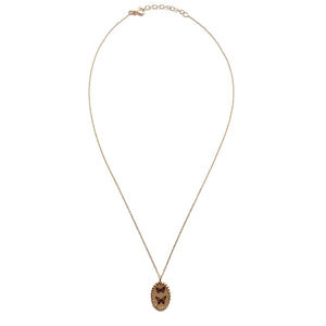 Oval Two Butterfly Necklace