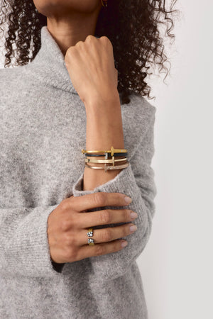 22k and Diamond Nail Bracelet-Bracelets-Pat Flynn-Pistachios
