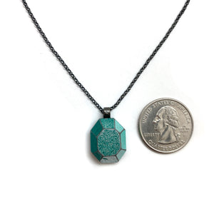 3D Blue Gem Necklace-Necklaces-Eva Burton-Pistachios