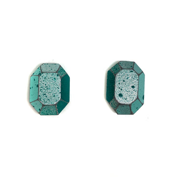 3D Blue Gem Studs
