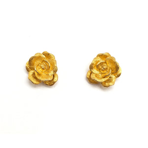 3D Flower Stud Earrings-Earrings-Manali Shinde-Pistachios